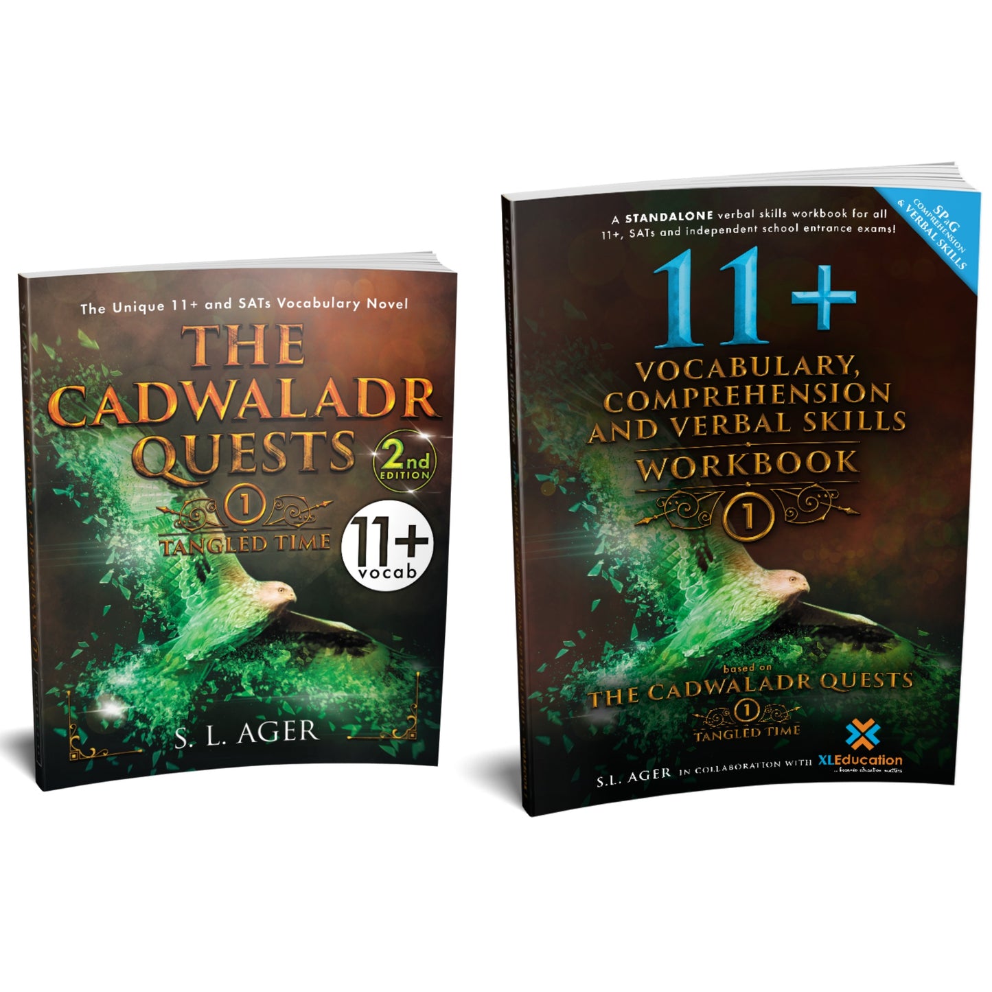 The Cadwaladr Quests: Tangled Time 11+ Vocabulary Novel, 11+ Vocabulary, Comprehension, SPaG and Verbal Skills Standalone Workbook 1: 2-Book Bundle (year 5)