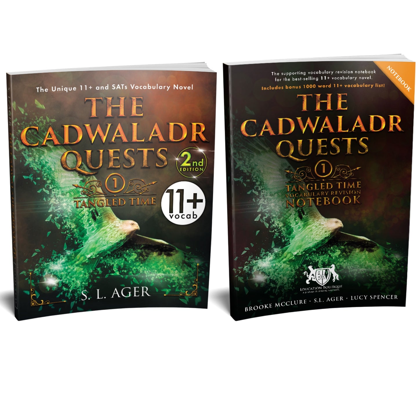 The Cadwaladr Quests: Tangled Time 11+ Vocabulary Novel and 11+ Vocabulary Revision Notebook Bundle (Year five)