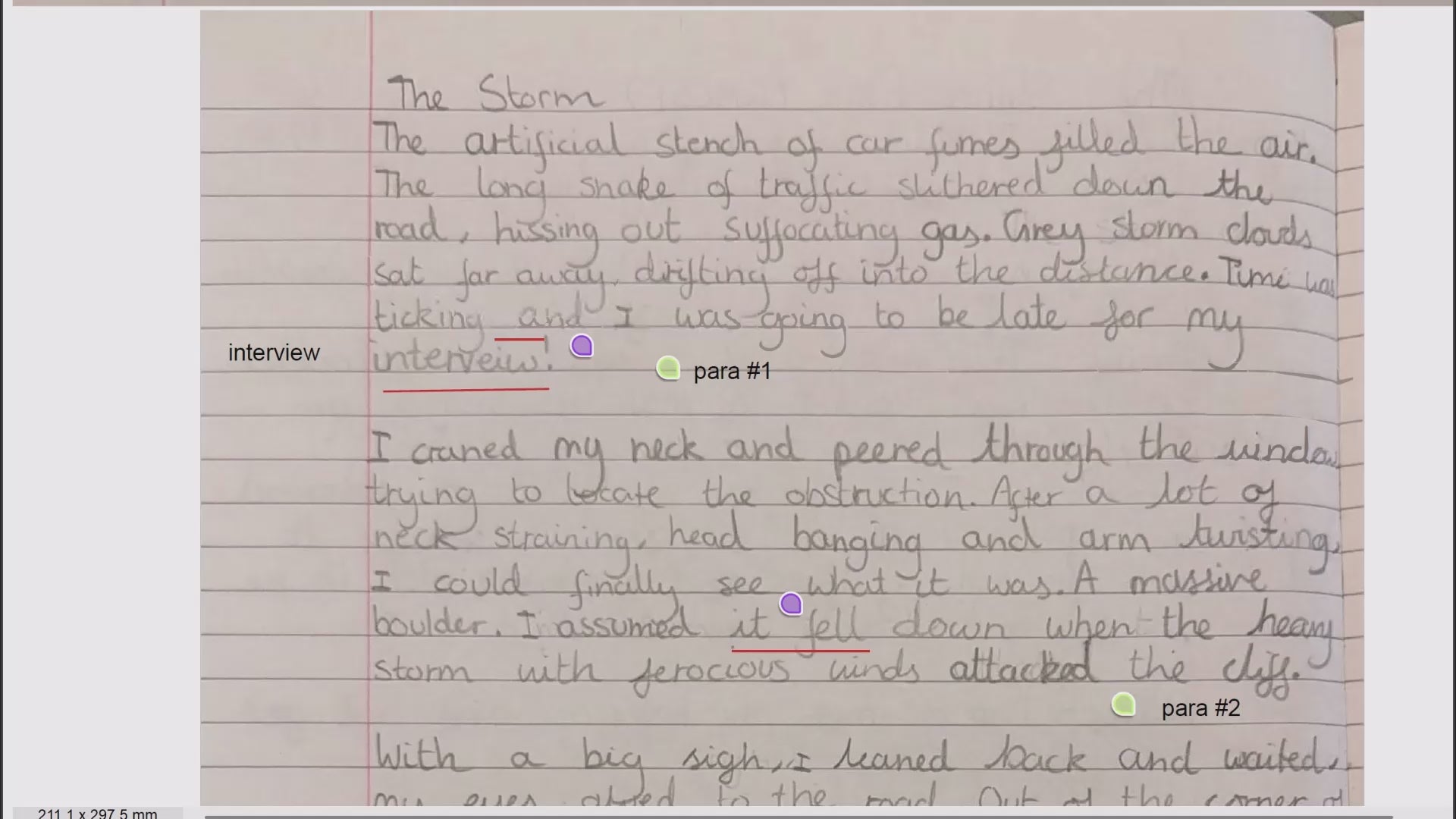 Load video: Detailed critique of an anonymised child’s writing from a live Writing Clinic