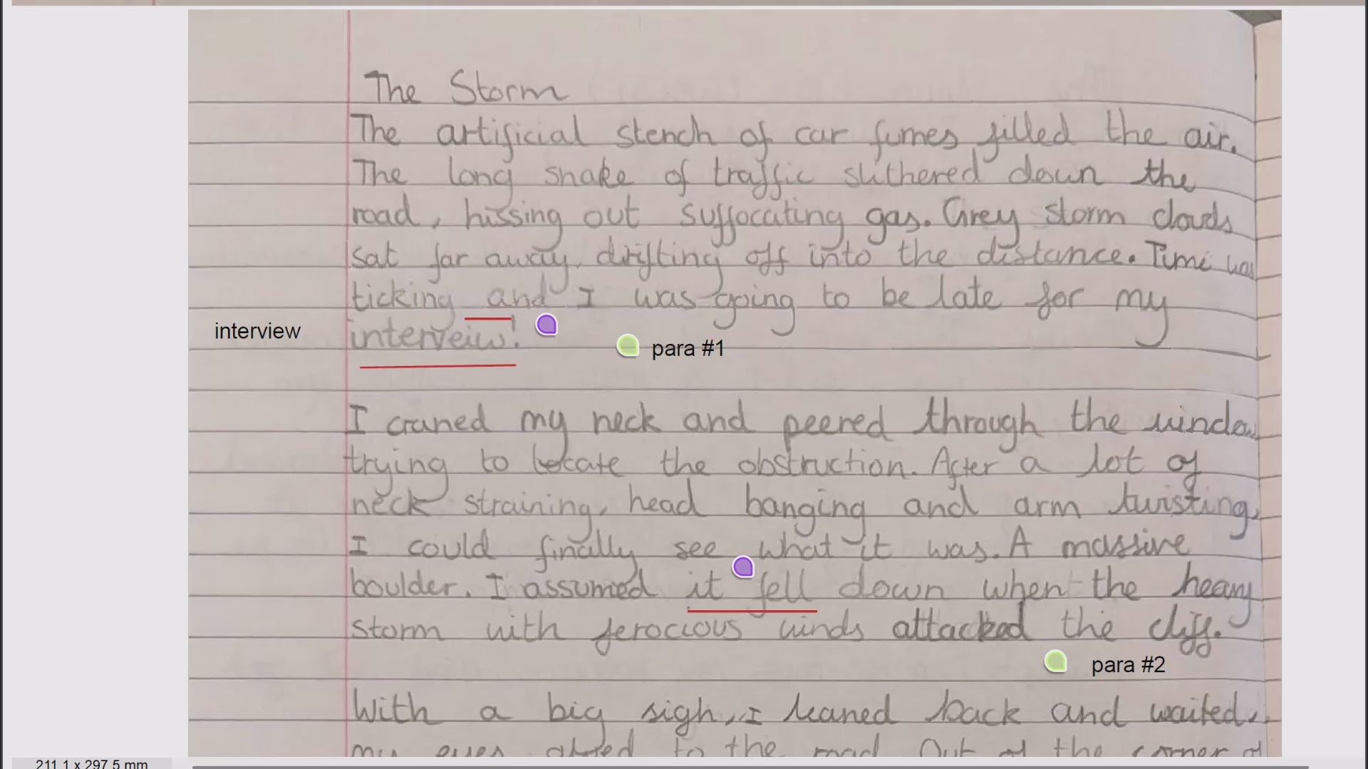 Load video: Detailed critique of an anonymised child’s writing from a live Writing Clinic